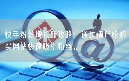 快手粉丝增长新攻略:通过僵尸粉购买网站快速吸引粉丝。
