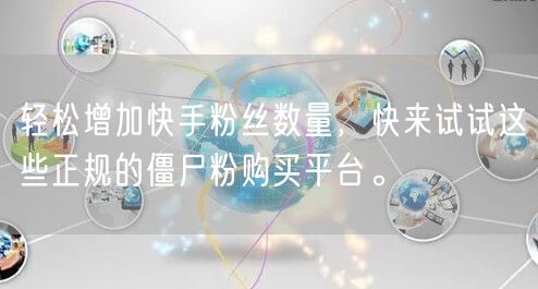 轻松增加快手粉丝数量,快来试试这些正规的僵尸粉购买平台。