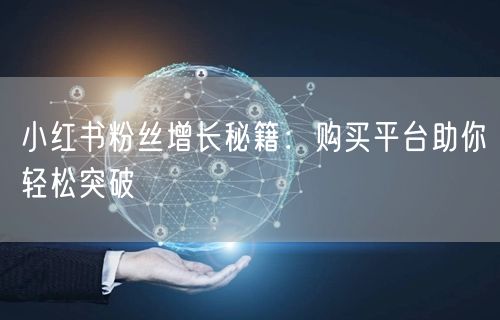 小红书粉丝增长秘籍：购买平台助你轻松突破