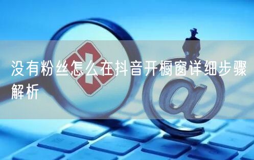 没有粉丝怎么在抖音开橱窗详细步骤解析